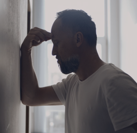 Depressed man